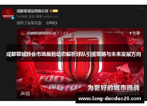 成都蓉城转会市场最新动态解析球队引援策略与未来发展方向
